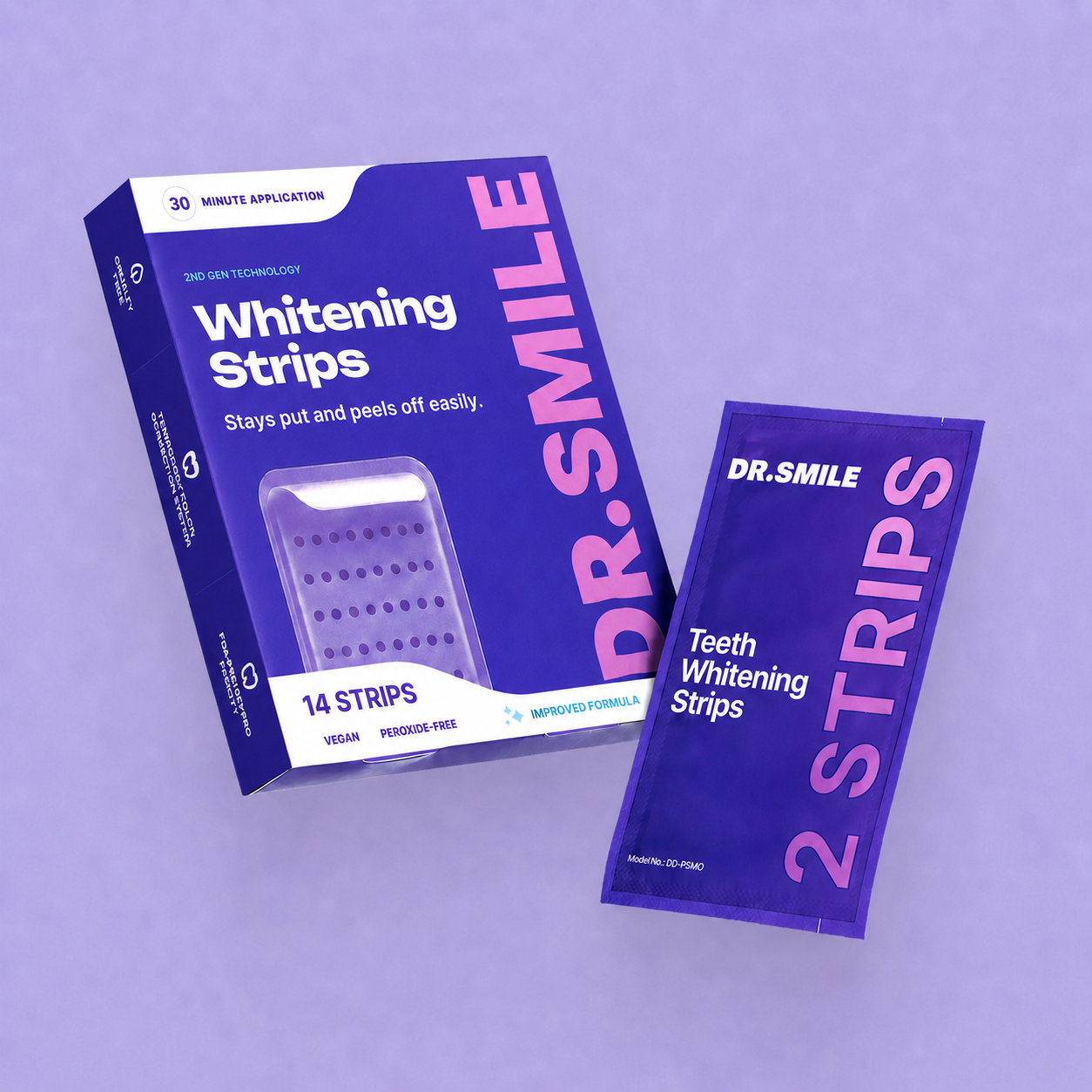 Dr.Smile Purple Teeth Whitening Strips ( 2nd Generation - Advanced Technology )