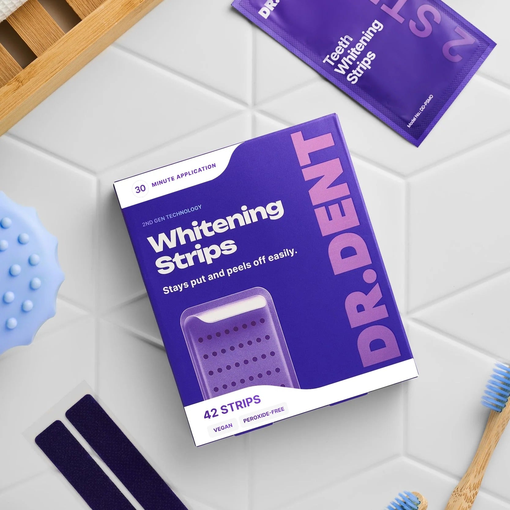 Dr.Dent Purple Teeth Whitening Strips ( 2nd Generation - Advanced Technology )