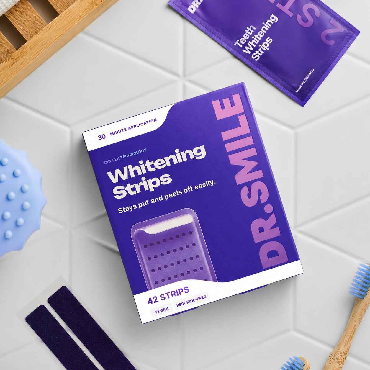 Dr.Smile Purple Teeth Whitening Strips ( 2nd Generation - Advanced Technology )